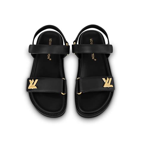 louis vuitton black heart sandal|louis vuitton flat sandals women.